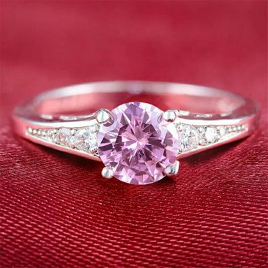 ANILLO COMPROMISO IMPERIAL ROSE MUJER NOVIA PROMESA ARO ENAMORADA ZIRCONIA CÚBICA REGALO GENIEKA - 3