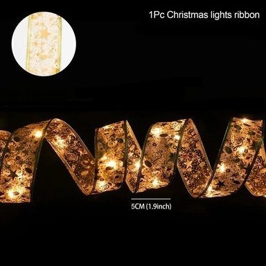 CINTA LUZ GUIRNALDAS NAVIDAD DECORACIÓN HOGAR ADORNO PILAS AA GENIEKA - 4