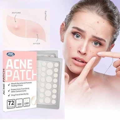 PARCHES ANTIACNÉ HIDROCOLOIDES ACNE PATCH TRANSPARENTE ELIMINA ESPINILLAS 72 PCS CORRECTOR PEGATINA IMPERMEABLE GENIEKA