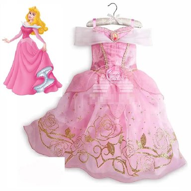DISFRAZ NIÑA GENIEKA ROSADO VESTIDO PRINCESA BELLA DURMIENTE BEBÉ HALLOWEEN REGALO CUMPLEAÑOS NAVIDAD - 2