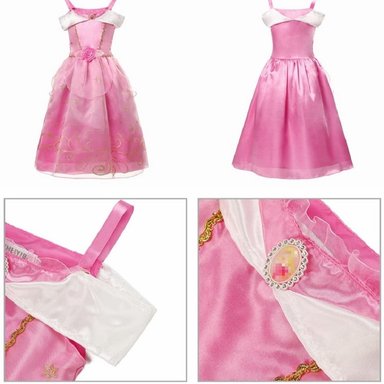 DISFRAZ NIÑA GENIEKA ROSADO VESTIDO PRINCESA BELLA DURMIENTE BEBÉ HALLOWEEN REGALO CUMPLEAÑOS NAVIDAD - 4
