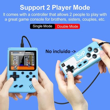 MINI GAME LCD CONSOLA VIDEOJUEGOS 400 JUEGOS PORTÁTIL RETRO SUPER MARIO NINJA KONG NIÑOS REGALO NAVIDAD 8 BITS GENIEKA - 4