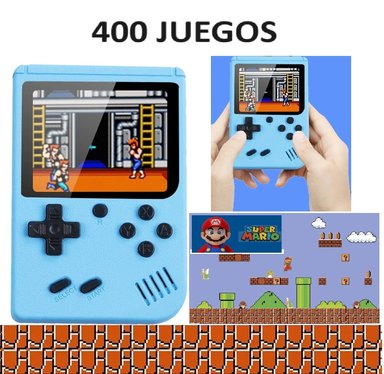 MINI GAME LCD CONSOLA VIDEOJUEGOS 400 JUEGOS PORTÁTIL RETRO SUPER MARIO NINJA KONG NIÑOS REGALO NAVIDAD 8 BITS GENIEKA - 5