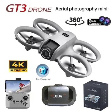 DRON GT3 DOBLE CÁMARA 4K LUCES LED + CONTROL REMOTO + LENTES DE REALIDAD VIRTUAL  VR DRONE DUAL CAMERA 4K FOTO GENIEKA - 1