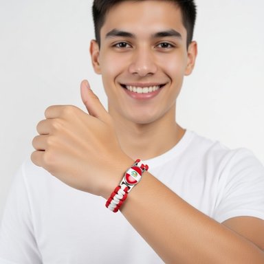 PERUANOS ORGULLOSOS: PULSERA PARACORD CON BANDERA DEL PERÚ, RESISTENTE Y AJUSTABLE. IDEAL PARA VERANO, VIAJES O USO DIARIO. ¡LLEV