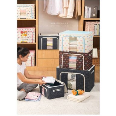 CAJA ALMACENAMIENTO ROSADO MULTIFUNCIONAL PLEGABLE 66 LITROS