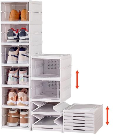 ZAPATERA 6 NIVELES BLANCO PLEGABLE CON TAPA - 3
