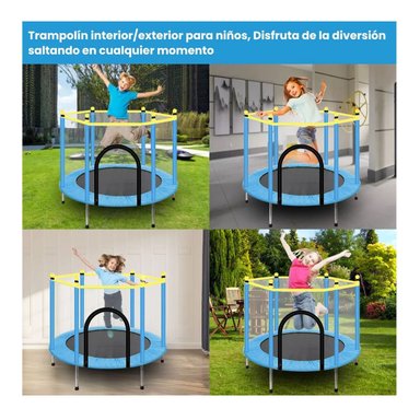 CAMA SALTARINA TRAMPOLIN 1.4 M CELESTE - 4