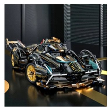 LEGO AUTO CARRO DEPORTIVO DE LUJO A BATERIA Y CONTROL REMOTO NEGRO DORADO JZH-015 - 2
