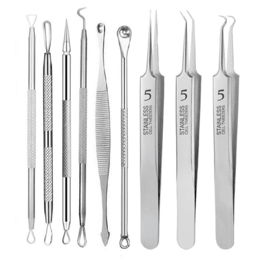 EXTRACTOR PUNTOS NEGROS REMOVEDOR ESPINILLAS ACNE SACA COMEDONES ACERO INOXIDABLE