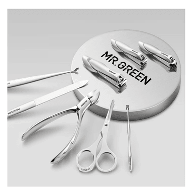 MANICURA PEDICURA CORTAUÑAS CUIDADO PERSONAL MR GREEN MR8018 SET 8 PIEZAS ACERO INOXIDABLE. - 2