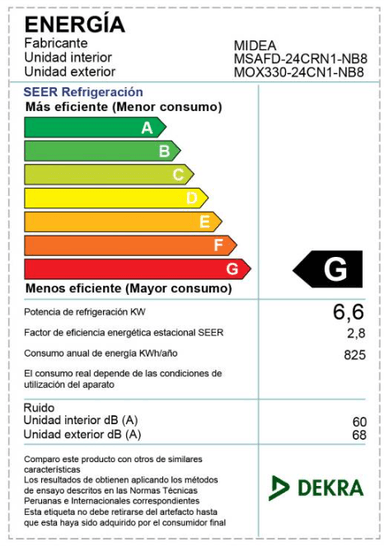 AIRE ACONDICIONADO MIDEA SPLIT PARED ON OFF  24000 BTU - 5