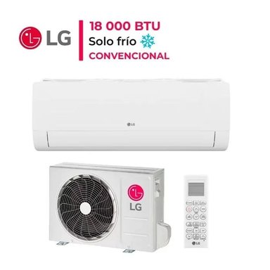 AIRE ACONDICIONADO SPLIT LG 18 000 BT U FRÍO SOLO ON OFF OM182C1 - 1