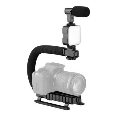 ESTABILIZADOR SEISA CAMARA PORTATIL AY49U MICROFONO LUZ - 4