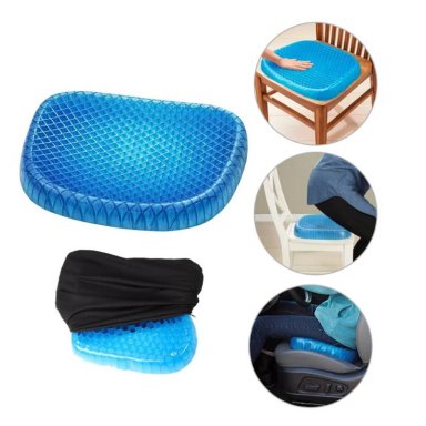 COJIN SEISA EGG SITTER AZUL DE GEL ORTOPEDICO PARA AUTO SILLA OFICINA CASA ASIENTO PORTATIL
