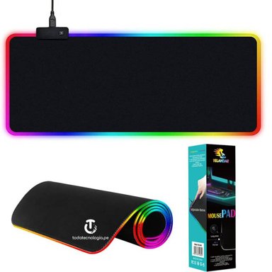 MOUSE PAD GAMER SEISA YELANDAR RGB3080 NEGRO RGB SWITCH CAMBIO ALFOMBRILLA PC 30X80X04CM - 3