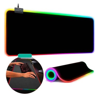 MOUSE PAD GAMER SEISA YELANDAR RGB3080 NEGRO RGB SWITCH CAMBIO ALFOMBRILLA PC 30X80X04CM - 4