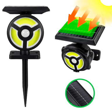 LÁMPARA SOLAR NEGRO CON SENSOR MOVIMIENTO Y 72 LED BRILLANTES 3-5 METROS