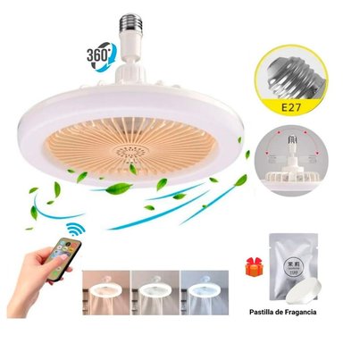 FOCO VENTILADOR DE TECHO 30 WATTS GIRATORIO AJUSTABLE CONTROL FRAGANCIA