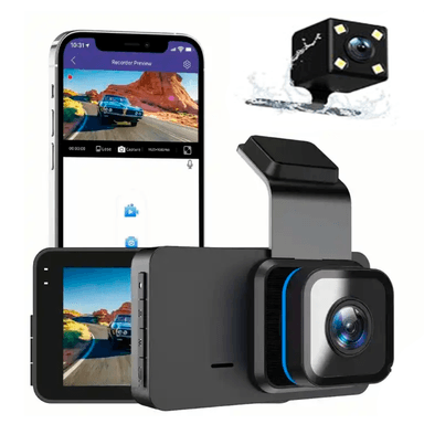 CÁMARA DE GRABACIÓN SEGURIDAD AUTO DELANTRA Y TRASERA DVR