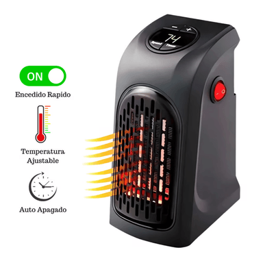 ESTUFA CALENTADOR CALEFACTOR ELÉCTRICO PORTÁTIL 400W + CONTROL REMOTO - 5