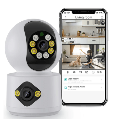 CÁMARA WIFI SEGURIDAD VIGILANCIA 360° DUAL LENTE FHD AUDIO BIDIRECCIONAL - 2