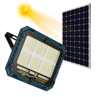 LAMPARA SOLAR FAROLA + PANEL SOLAR LUZ LED EMERGENCIA RECARGABLE 400W
