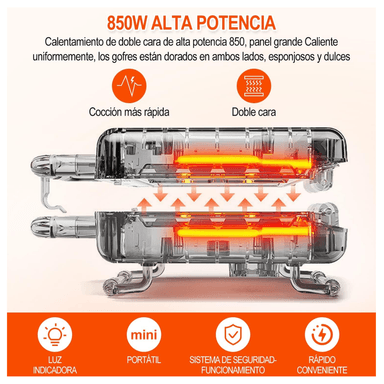 MAQUINA IMPORTADO RAF SANDWICHERA PARRILLA MULTIFUNCIONAL 850W RAF R239 - 6