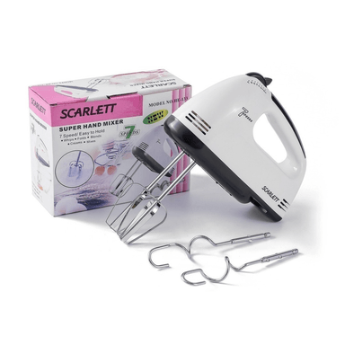 BATIDORA DE MANO SK-133 BLANCO ELECTRICA 7 VELOCIDADES - 2
