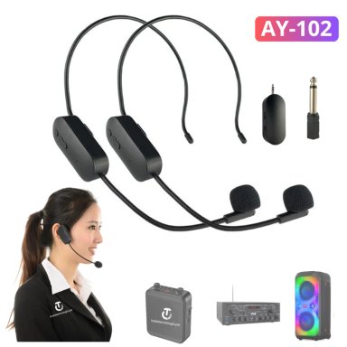 MICRÓFONOS INALÁMBRICO DIADEMA RECARGABLES STREAMING CLASES PRESENTACIONES AY-102
