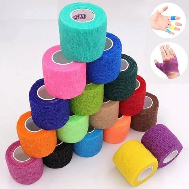PACK DE 6 VENDAJES ELÁSTICOS AUTOADHESIVOS COLORES VARIADOS DE 7.5 CM