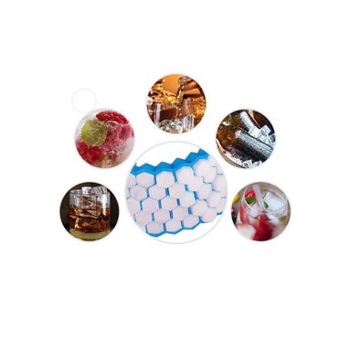 SET DE 3 CUBETAS DE SILICONA PARA  HIELO MODELO PANAL - 3