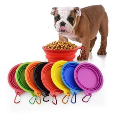 PLATO PERRO SILICONA PLEGABLE MASCOTA 000ML 1 LT