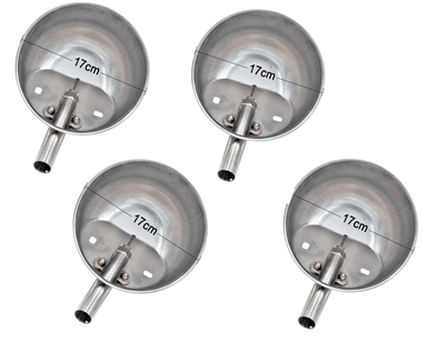 PACK DE 4 BEBEDEROS NIPLE AUTOMÁTICO CERDO TIPO TAZÓN ACERO INOX 17CM