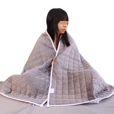 MANTA HYPNO HOME GRIS PESADA ANTIESTRES 3 2 KG BLANCO - 2