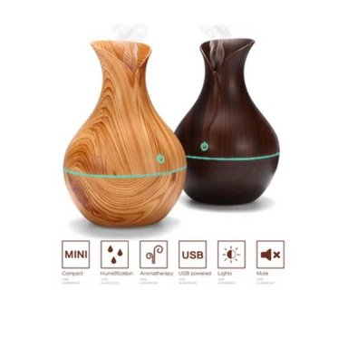 HUMIDIFICADOR DIFUSOR DE AROMA CON LUZ LED ULTRASÓNICO AROMATERAPIA