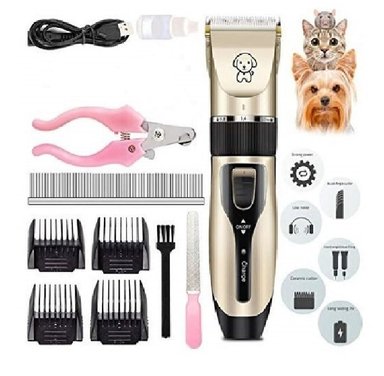 KIT MAQUINA CORTADOR DE PELO MASCOTA INALAMBRICA