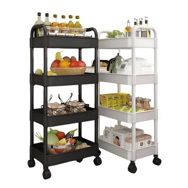 CARRITO ORGANIZADOR NEGRO MULTIUSO 4 NIVELES