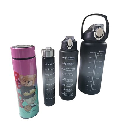 SET 3 TOMATODOS DEPORTIVOS MAS TERMO DIGITAL 500 ML