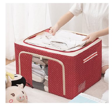 CAJA ALMACENAMIENTO ROJO MULTIFUNCIONAL PLEGABLE 66 LITROS