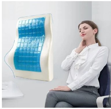 COJÍN RESPALDAR LUMBAR ERGONÓMICO EN VISCOELÁSTICO Y GEL REFRESCANTE