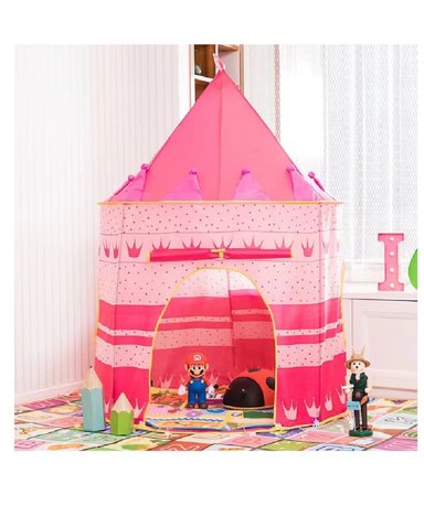 CARPA CASTILLO CASA DE JUEGOS PARA NIÑAS-ROSADO - 1