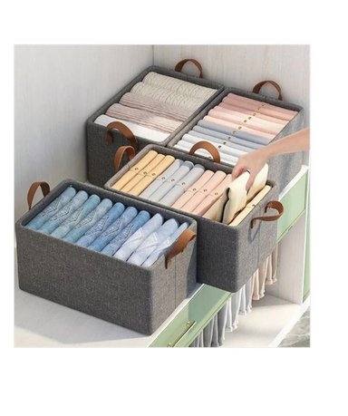 CAJA GRIS ORGANIZADOR ROPA MULTIUSO PLEGABLE