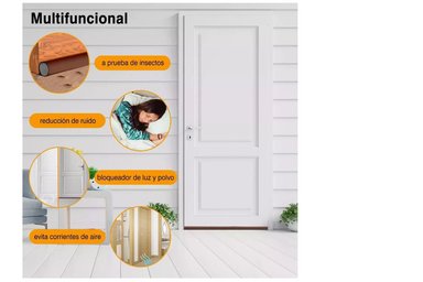 PACK X 2 BURLETES FEXIBLE PROTECCIÓN SELLADO DE PUERTA MARRON - 5