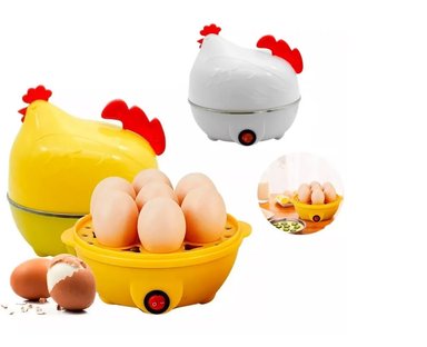 HERVIDOR DE HUEVOS EN FORMA DE GALLINA BLANCO