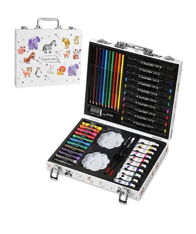 MALETA SET DE ARTE DE 68 PIEZAS DIBUJO PINTURA PARA NIÑOS