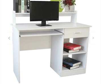 ESCRITORIO NACION MUEBLES VERI MODERNO 90 CM X 40 CM BLANCO MATE