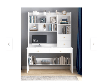 ESCRITORIO NACION MUEBLES SONE 100 CM X 60 CM BLANCO HUMO MODERNO