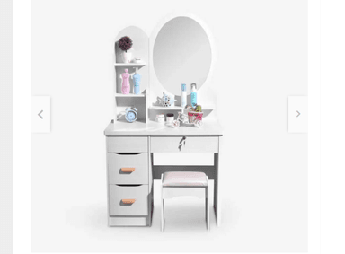 TOCADOR NACION MUEBLES POLAR BLANCO HUMO