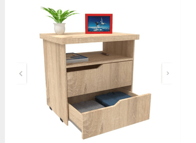 VELADOR NACION MUEBLES BEA MODERNO 2 CAJONES